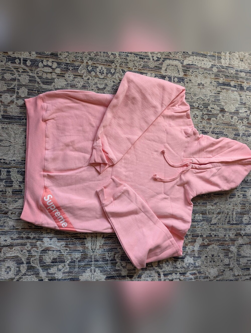 Supreme Corner Label Hooded Sweatshirt – Pink – XL – NWOT